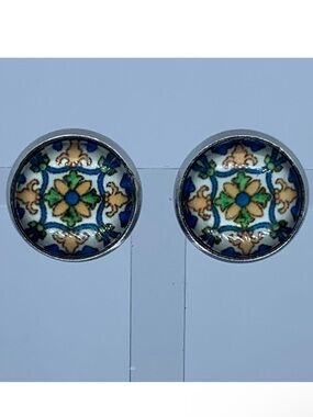 Faux Druzy Stud Stainless Steel Earrings Fashion Jewelry